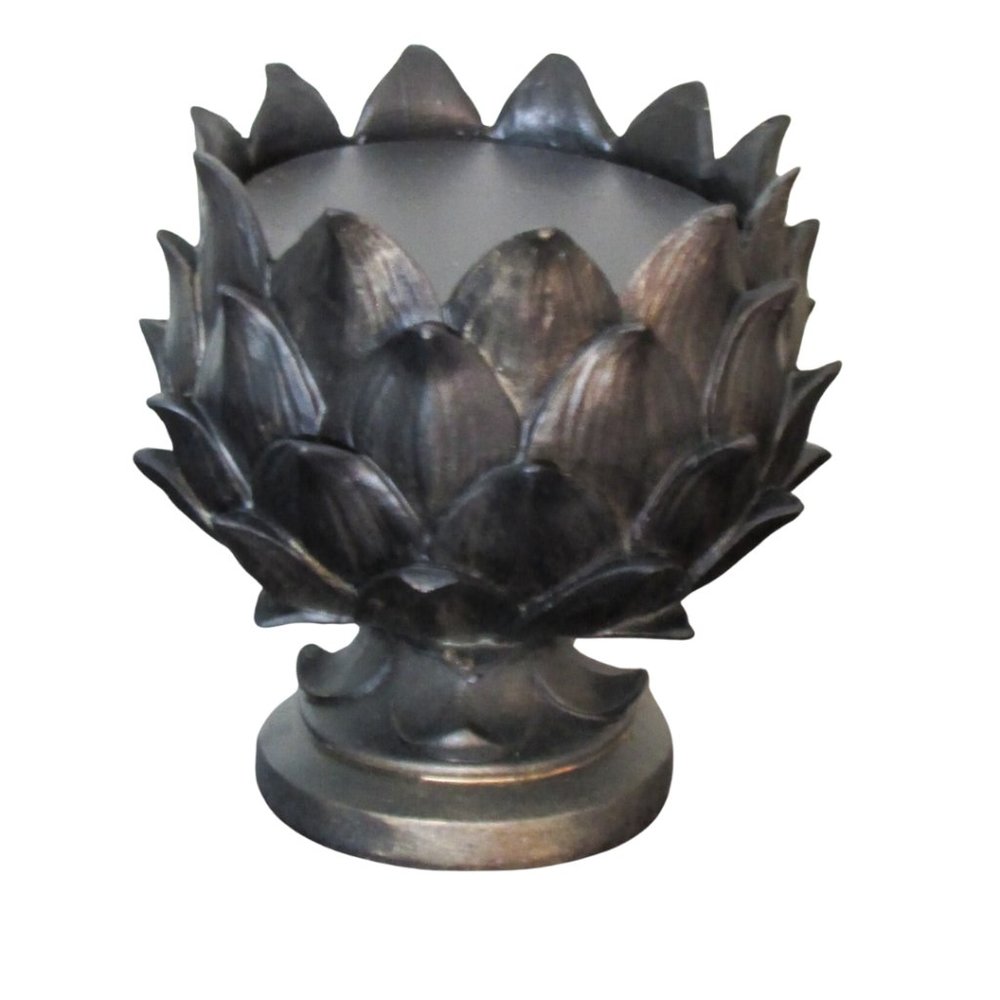 NWT Artichoke Candle Holder with Faux Aged Bronze Finish